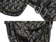 画像をギャラリービューアに読み込む, 極美品 ChristianDior クリスチャンディオール トロッター ダブルサドルバッグ ガリアーノ期 レザー ブラック シルバー金具 中古 4b010530