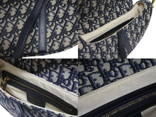 画像をギャラリービューアに読み込む, 極美品 Christian Dior クリスチャンディオール デニム サドルバッグ ワンショルダーバッグ レザー ネイビー 中古 4b010532