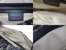 画像をギャラリービューアに読み込む, 極美品 Christian Dior クリスチャンディオール デニム サドルバッグ ワンショルダーバッグ レザー ネイビー 中古 4b010532