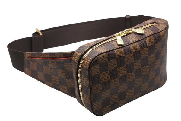 極美品 LOUIS VUITTON ルイヴィトン ジェロニモス ウエストバッグ ボディバッグ N51994 ダミエ ブラウン 中古 4b010539