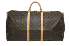 画像をギャラリービューアに読み込む, LOUIS VUITTON ルイヴィトン キーポルバンドリエール60 ボストンバッグ M41412 モノグラム PVC ヌメ革 ブラウン 美品 中古 4b010546