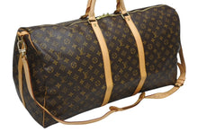 画像をギャラリービューアに読み込む, LOUIS VUITTON ルイヴィトン キーポルバンドリエール60 ボストンバッグ M41412 モノグラム PVC ヌメ革 ブラウン 美品 中古 4b010546