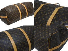 画像をギャラリービューアに読み込む, LOUIS VUITTON ルイヴィトン キーポルバンドリエール60 ボストンバッグ M41412 モノグラム PVC ヌメ革 ブラウン 美品 中古 4b010546