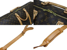 画像をギャラリービューアに読み込む, LOUIS VUITTON ルイヴィトン キーポルバンドリエール60 ボストンバッグ M41412 モノグラム PVC ヌメ革 ブラウン 美品 中古 4b010546