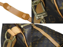 画像をギャラリービューアに読み込む, LOUIS VUITTON ルイヴィトン キーポルバンドリエール60 ボストンバッグ M41412 モノグラム PVC ヌメ革 ブラウン 美品 中古 4b010546
