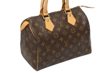 画像をギャラリービューアに読み込む, LOUIS VUITTON ルイヴィトン モノグラム スピーディ25 ハンドバッグ ブラウン M41109 ゴールド金具 美品 中古 4b010547