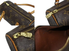 画像をギャラリービューアに読み込む, LOUIS VUITTON ルイヴィトン モノグラム ミニパピヨン19 ハンドバッグ M51389 ブラウン ゴールド金具 美品 中古 4b010549