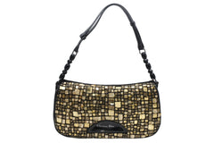 極美品 Christian Dior クリスチャンディオール ワンショルダーバッグ マリスパール ビーズ ゴールド 中古 4b010550