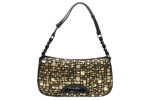 極美品 Christian Dior クリスチャンディオール ワンショルダーバッグ マリスパール ビーズ ゴールド 中古 4b010550