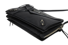 画像をギャラリービューアに読み込む, 極美品 BALENCIAGA バレンシアガ ペーパートリプル XS ショルダーバッグ ポシェット 398815 レザー ブラック シルバー金具 中古 4b010552