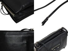 画像をギャラリービューアに読み込む, 極美品 BALENCIAGA バレンシアガ ペーパートリプル XS ショルダーバッグ ポシェット 398815 レザー ブラック シルバー金具 中古 4b010552