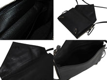 画像をギャラリービューアに読み込む, 極美品 BALENCIAGA バレンシアガ ペーパートリプル XS ショルダーバッグ ポシェット 398815 レザー ブラック シルバー金具 中古 4b010552