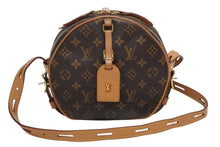画像をギャラリービューアに読み込む, LOUIS VUITTON ルイヴィトン ボワット シャポー スープルMM ショルダーバッグ M45647モノグラム ブラウン PVC ヌメ革 美品 中古 4b010554