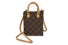 画像をギャラリービューアに読み込む, 新品同様 LOUIS VUITTON ルイヴィトン ショルダーバッグ M81295 プティットサックプラ モノグラム ブラウン ゴールド金具 中古 4b010555