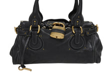 画像をギャラリービューアに読み込む, Chloe クロエ ハンドバッグ パディントン ワンショルダーバッグ ブラック レザー B19FG0 ゴールド金具 美品 中古 4b010559