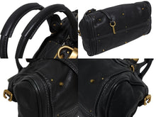 画像をギャラリービューアに読み込む, Chloe クロエ ハンドバッグ パディントン ワンショルダーバッグ ブラック レザー B19FG0 ゴールド金具 美品 中古 4b010559