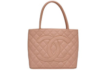 画像をギャラリービューアに読み込む, CHANEL シャネル 復刻トート ハンドバッグ A01804 6番台 ココマーク キャビアスキン ピンク 美品 中古 4b010561