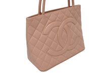 画像をギャラリービューアに読み込む, CHANEL シャネル 復刻トート ハンドバッグ A01804 6番台 ココマーク キャビアスキン ピンク 美品 中古 4b010561