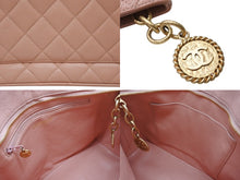 画像をギャラリービューアに読み込む, CHANEL シャネル 復刻トート ハンドバッグ A01804 6番台 ココマーク キャビアスキン ピンク 美品 中古 4b010561
