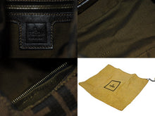 画像をギャラリービューアに読み込む, FENDI フェンディ ハンドバッグ マンマバケット ミニマンマ ズッカ柄 ブラウン コットンキャンバス レザー ゴールド金具 美品 中古 4b010566