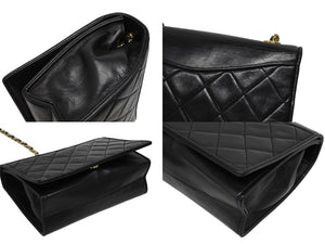 極美品 CHANEL シャネル Sフラップ Sチェーンショルダーバッグ A2000 1番台 ココマーク ラムスキン ブラック ゴールド金具 中古 4b010569