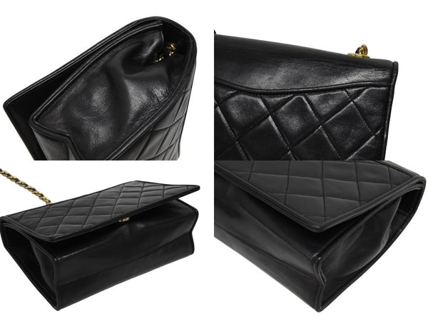 極美品 CHANEL シャネル Sフラップ Sチェーンショルダーバッグ A2000 1番台 ココマーク ラムスキン ブラック ゴールド金具 中古 4b010569