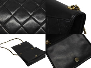 極美品 CHANEL シャネル Sフラップ Sチェーンショルダーバッグ A2000 1番台 ココマーク ラムスキン ブラック ゴールド金具 中古 4b010569
