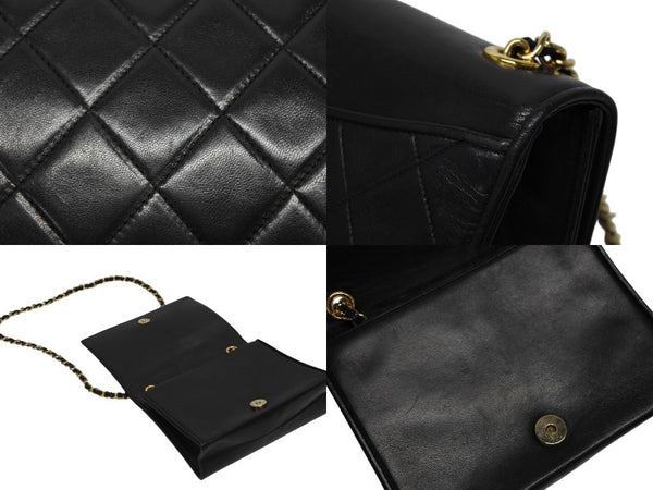 極美品 CHANEL シャネル Sフラップ Sチェーンショルダーバッグ A2000 1番台 ココマーク ラムスキン ブラック ゴールド金具 中古 4b010569