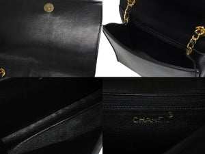 極美品 CHANEL シャネル Sフラップ Sチェーンショルダーバッグ A2000 1番台 ココマーク ラムスキン ブラック ゴールド金具 中古 4b010569