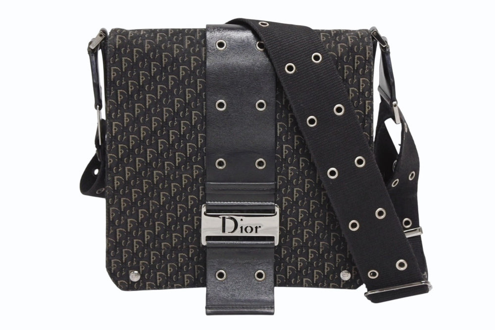 Christian Dior Street Chic Line Shoulder Bag BM-0052 Trotter Galliano Period Black Good Condition Used 4b010575