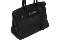 画像をギャラリービューアに読み込む, 極美品 HERMES エルメス バーキン30 ハンドバッグ トゴ ブラック シルバー金具 ◻︎O刻印 中古 4b010580