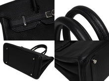 画像をギャラリービューアに読み込む, 極美品 HERMES エルメス バーキン30 ハンドバッグ トゴ ブラック シルバー金具 ◻︎O刻印 中古 4b010580