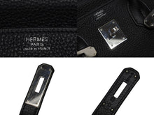 画像をギャラリービューアに読み込む, 極美品 HERMES エルメス バーキン30 ハンドバッグ トゴ ブラック シルバー金具 ◻︎O刻印 中古 4b010580