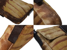画像をギャラリービューアに読み込む, FENDI フェンディ マンマバケット ワンショルダーバッグ 26424 ゼブラ柄 ハラコ レザー ブラウン シルバー金具 美品 中古 4b010581