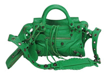 画像をギャラリービューアに読み込む, 極美品 BALENCIAGA バレンシアガ NEO CAGOLE ネオカゴール XS 2WAY ハンドバッグ 700940 レザー グリーン 中古 4b010586