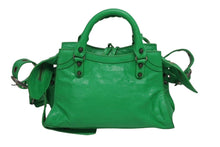 画像をギャラリービューアに読み込む, 極美品 BALENCIAGA バレンシアガ NEO CAGOLE ネオカゴール XS 2WAY ハンドバッグ 700940 レザー グリーン 中古 4b010586