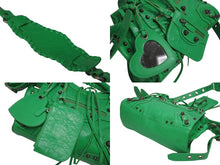 画像をギャラリービューアに読み込む, 極美品 BALENCIAGA バレンシアガ NEO CAGOLE ネオカゴール XS 2WAY ハンドバッグ 700940 レザー グリーン 中古 4b010586