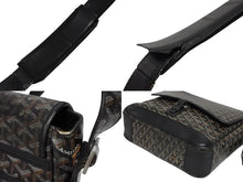 画像をギャラリービューアに読み込む, GOYARD ゴヤール グランブルー メッセンジャーバッグ GOS020072 ブラック PVC レザー シルバー金具 良品 中古 4b010587