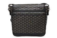 画像をギャラリービューアに読み込む, 極美品 GOYARD ゴヤール グランブルーMM ショルダーバッグ VIT020131 ブラック PVC レザー シルバー金具 中古 4b010588