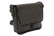 画像をギャラリービューアに読み込む, 極美品 GOYARD ゴヤール グランブルーMM ショルダーバッグ VIT020131 ブラック PVC レザー シルバー金具 中古 4b010588