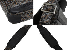 画像をギャラリービューアに読み込む, 極美品 GOYARD ゴヤール グランブルーMM ショルダーバッグ VIT020131 ブラック PVC レザー シルバー金具 中古 4b010588