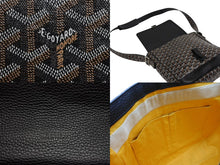 画像をギャラリービューアに読み込む, 極美品 GOYARD ゴヤール グランブルーMM ショルダーバッグ VIT020131 ブラック PVC レザー シルバー金具 中古 4b010588