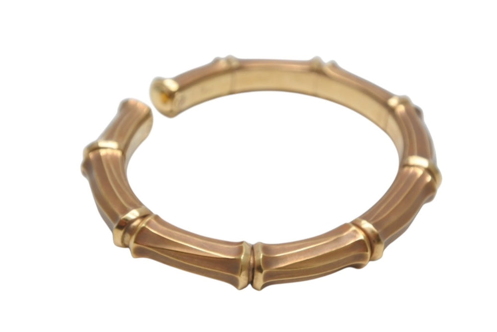 極美品 Cartier カルティエ バンブー ブレスレット イエローゴールド 52.1g YG 750 中古 4b010589