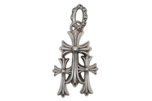 画像をギャラリービューアに読み込む, 極美品 CHROME HEARTS クロムハーツ トリプルクロス 3CH CRSラージ 3CH クロス シルバーペンダントトップ シルバー 925 149.3g 中古 4a002561