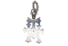 画像をギャラリービューアに読み込む, 極美品 CHROME HEARTS クロムハーツ トリプルクロス 3CH CRSラージ 3CH クロス シルバーペンダントトップ シルバー 925 149.3g 中古 4a002561