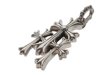 画像をギャラリービューアに読み込む, 極美品 CHROME HEARTS クロムハーツ トリプルクロス 3CH CRSラージ 3CH クロス シルバーペンダントトップ シルバー 925 149.3g 中古 4a002561
