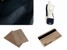 画像をギャラリービューアに読み込む, 極美品 MIUMIU ミュウミュウ マテラッセ ショルダーバッグ 5BH085 デニム レザー ギャザー インディゴブルー ゴールド金具 中古 4b010595