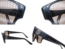 画像をギャラリービューアに読み込む, 極美品 CARTIER カルティエ サングラス ロゴ ワンポイント 4809644 オレンジ ブラック プラスチック 中古 4b010599