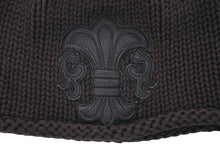 画像をギャラリービューアに読み込む, CHROME HEARTS クロムハーツ BEANIE CASH BS FLARE BSフレアパッチ ビーニー ニットキャップ コットン ブラック 良品 中古 4b010602