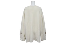 画像をギャラリービューアに読み込む, 新品同様 CHROME HEARTS クロムハーツ ニット セーター ラージクロス ハラコ クロスパッチ レオパード アイボリー 中古 4b010628